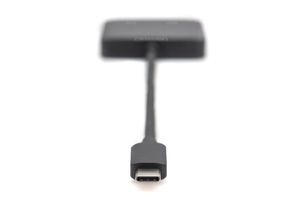 Digitus DS-45338 HDMI / USB-C Adapter [1x USB-C - 2x HDMI-bus] Zwart Zonder laadbus, 4K UHD