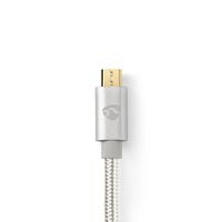 Nedis CCTB60500AL30 USB-kabel 3 m USB 2.0 USB A Micro-USB B Aluminium - thumbnail