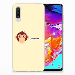 Samsung Galaxy A70 Telefoonhoesje met Naam Monkey