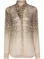 Ermanno Scervino chemise à imprimé peau de serpent - Tons neutres