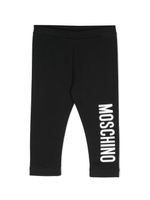 Moschino Kids pantalon à logo imprimé - Noir