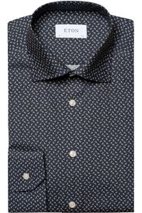 ETON Slim Fit Overhemd Marine, Motief