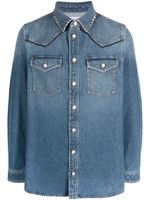 Valentino Garavani chemise Rockstud en jean - Bleu