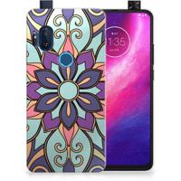Motorola One Hyper TPU Case Purple Flower