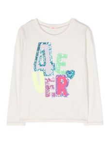 Billieblush sweat en coton à sequins - Tons neutres