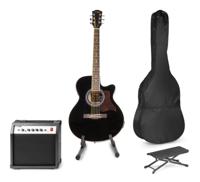 MAX ShowKit elektrisch akoestische gitaar met gitaarstandaard en