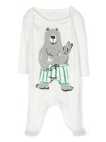 Stella McCartney Kids pyjama à imprimé ourson - Blanc