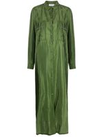 Fabiana Filippi robe-chemise satinée à coupe longue - Vert