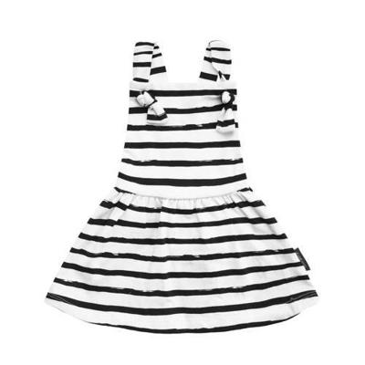 Your Wishes gestreepte jurk wit/blauw