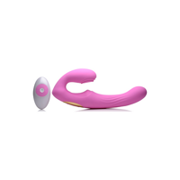 XR Brands U-Pulse - Silicone Pulsating and Vibrating Strapless Strap-On