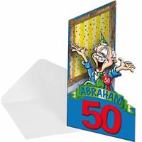 Uitnodigingskaartjes Abraham 8 stuks