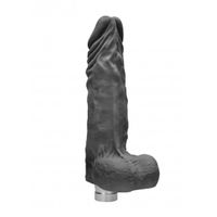 Realrock 10-25 cm Vibrating Dildo With Balls - Black