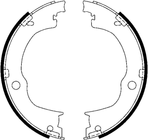 Remschoenset, parkeerrem ATE, u.a. für Vauxhall, Opel, Chevrolet