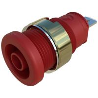 SKS Hirschmann SEB 2610 F4,8 Veiligheids-labconnector, female Bus, inbouw verticaal Stift-Ø: 4 mm Rood 1 stuk(s)