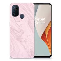 OnePlus Nord N100 TPU Siliconen Hoesje Marble Pink - Origineel Cadeau Vriendin - thumbnail