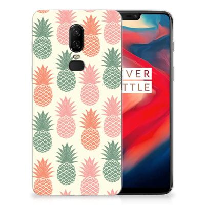 OnePlus 6 Siliconen Case Ananas OnePlus 6 Siliconen Case Ananas
