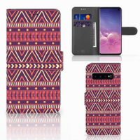 Samsung Galaxy S10 Telefoon Hoesje Aztec Paars