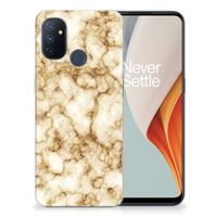 OnePlus Nord N100 TPU Siliconen Hoesje Marmer Goud