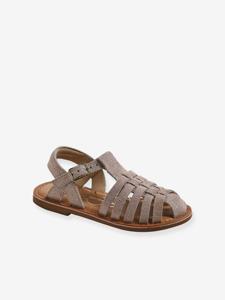 Leren kindersandalen kleutercollectie goud