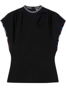 PUCCI t-shirt à mancherons - Noir