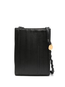 Jil Sander petit sac à bandoulière Tangle Fringe en cuir - Noir