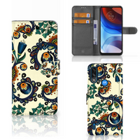 Wallet Case Motorola Moto E7i Power | E7 Power Barok Flower - thumbnail