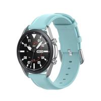 By Qubix - Classic leren bandje - Blauw - Compatible met Garmin Vivoactive 6 / Vivoactive 5 / Vivoactive 3 - Compatible Garmin bandje - Bandbreedte: 20mm