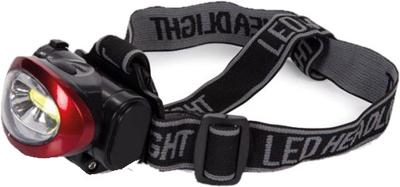 Perel hoofdlamp EHL19 cob-led batterij 90 lm zwart/rood Perel hoofdlamp EHL19 cob-led batterij 90 lm zwart/rood