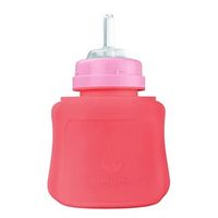 Knijpzakje Siliconen met Rietje 147 ml - Roze