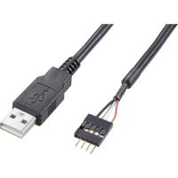 Akasa USB-kabel USB 2.0 Shrouded header 4-polig, USB-A stekker 0.40 m Zwart Vergulde steekcontacten, UL gecertificeerd EXUSBIE-40