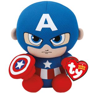 TY Beanie Babies Marvel Knuffel Captain America 15 cm