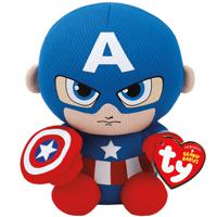 TY Beanie Babies Marvel Knuffel Captain America 15 cm - thumbnail