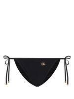 Dolce & Gabbana bas de bikini à plaque logo - Noir