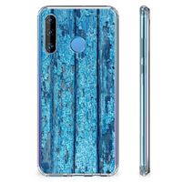 Huawei P30 Lite Stevig Telefoonhoesje Wood Blue