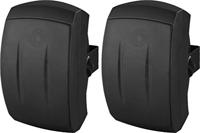 MONACOR MKS-232/SW weerbestendige 2-weg muur luidspreker doos paar 30 W 8 Ohm zwart