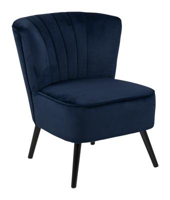 Bendt Fauteuil 'Karl' Velvet, kleur Dark Blue