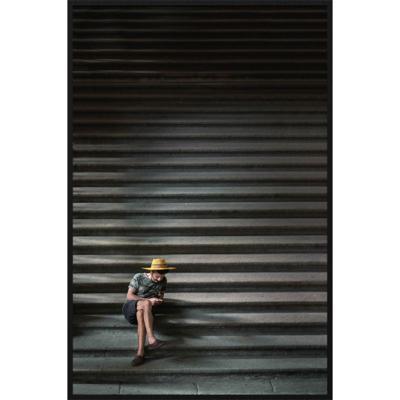 Wanddecoratie City Life 001 98x148cm op forex met zwarte lijst bohemian