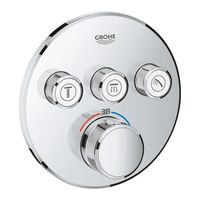 GROHE Grohtherm SmartControl inbouwkraan thermostatisch met omstel voor 3 functies rond chroom 29121000