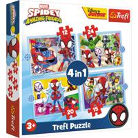 Trefl Spidey and Friends 4in1 Puzzel 12-24 Stukjes - thumbnail