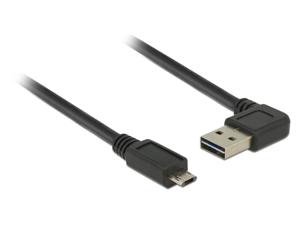 DeLOCK 2m, USB2.0-A/USB2.0 Micro-B USB-kabel USB A Micro-USB B Zwart