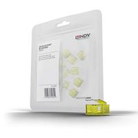 LINDY RJ-45 poortslot zonder sleutel, 20 stuks geel geel 20 stuks zonder sleutel