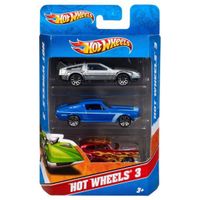 Auto racebaan autootjes Hot Wheels 3 stuks - thumbnail