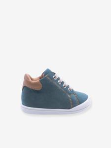 Hoge leren babysneakers 4097B084 Babybotte® groenblauw