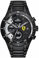 Scuderia Ferrari Mod. Redrev Evo - 830267 - Sportief Herenhorloge met Chronograaf (Zwart, Grijs, Stalen band)