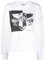 Alexander McQueen sweat en coton à fleurs - Blanc - thumbnail