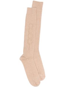 Gucci chaussettes en maille intarsia - Tons neutres