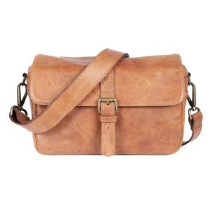 Bronkey Paris Small Leather Camera Bag Bruin