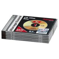 Hama CD-lege hoes Slimline, transparant-zwart