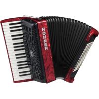 Hohner Bravo III 96 Rood, Silent Key accordeon