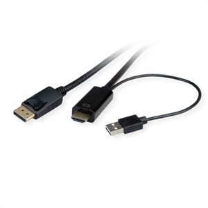 ROLINE HDMI kabel UltraHDTV - DisplayPort, M/M, zwart, 3 m